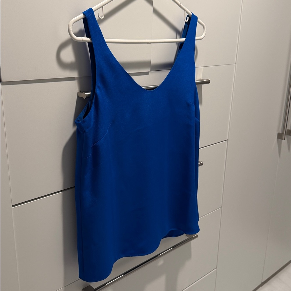 J. Crew Silk Cobalt Blue Top - Picture 6 of 8